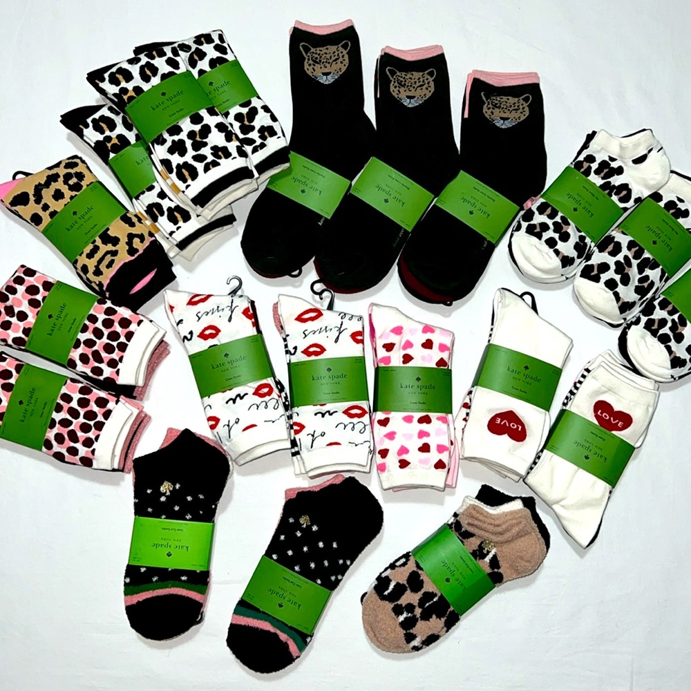 Kate Spade NY 3 Pairs One Size Socks Various Style & Colors